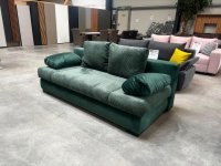 Schlafsofa Cord Flaschengrün mit Federkern & Bettkasten - Bild 6
