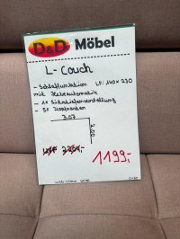 Ecksofa mit Schlaffunktion & Bettkasten – Beige Webvelour - Bild 3