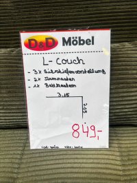 Ecksofa Cord Grün mit Sitztiefenverstellung & Bettkasten - Bild 3