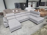 XXL U-Schlafsofa Grau mit 2 Bettkästen & Schlaffunktion - Bild 1