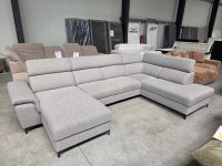 XXL U-Schlafsofa Grau mit 2 Bettkästen & Schlaffunktion - Bild 5