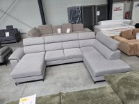 XXL U-Schlafsofa Grau mit 2 Bettkästen & Schlaffunktion - Bild 6