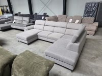 XXL U-Schlafsofa Grau mit 2 Bettkästen & Schlaffunktion - Bild 7
