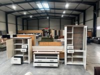 Wohnwand 4-tlg. Eiche Artisan teilmassiv mit Softclose - Bild 2