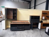 4-teilige Wohnwand Eiche Artisan teilmassiv Grau - Bild 4