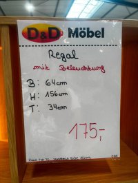 Regal Kaschmir Eiche furniert mit Beleuchtung - Bild 3