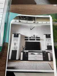 Wohnwand 4-tlg. Weiß Graphit mit Beleuchtung & Softclose - Bild 2