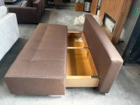 Schlafsofa mit Federkern & Bettkasten - Braun - Bild 2