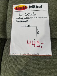 Ecksofa L-Form mit Schlaffunktion & Bettkasten (Grün) - Bild 4