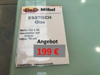 Ausziehtisch Milchglas 152/213x95 cm - Bild 2