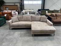 Ecksofa Cord Cappuccino mit Wellenfederung - Einzelstück - Bild 3