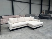 Ecksofa Cord beige mit Wellenfederung & losen Kissen - Bild 4