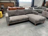 Schlafsofa Cord Betongrau mit Bettkasten & Schlaffunktion - Bild 1