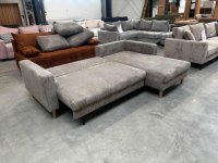 Schlafsofa Cord Betongrau mit Bettkasten & Schlaffunktion - Bild 3