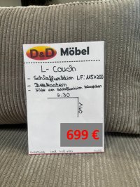 Schlafsofa Cord Betongrau mit Bettkasten & Schlaffunktion - Bild 4