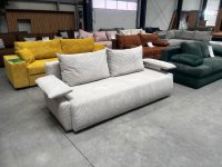Schlafsofa Cord Beige mit Bettkasten & Federkern - Bild 1