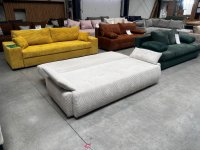 Schlafsofa Cord Beige mit Bettkasten & Federkern - Bild 3