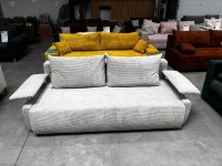 Schlafsofa Cord Beige mit Bettkasten & Federkern - Bild 5