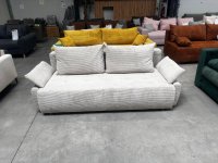 Schlafsofa Cord Beige mit Bettkasten & Federkern - Bild 6
