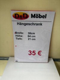 Hängeschrank HG Badschrank Weiß Hochglanz 30x64x21 cm - Bild 3