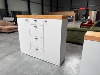 Highboard Grau/Eiche furniert - Neuware von Ideal Möbel - Bild 3