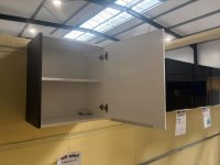 Hängeschrank HG 50 cm Schwarz/Weiß Hochglanz - Bild 2