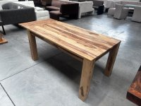 Ausziehbarer Esstisch Sheesham massiv 160-200x90 cm - Bild 2