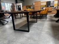 Esstisch Altholz massiv 180x90 cm mit Glasplatte - Bild 2