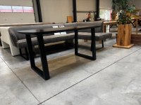 Esstisch 160x90 cm Marmor-Optik MDF Metallgestell - Bild 2