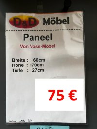 Voss Garderoben-Paneel Grau/Anthrazit 60x170 cm NEU - Bild 3