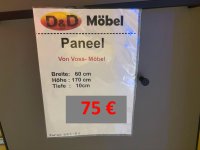 Voss Garderoben-Paneel Fango/Anthrazit 60x170 cm Neuware - Bild 2