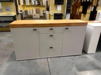 Sideboard 180 cm Weißgrau Eiche furniert - Bild 4
