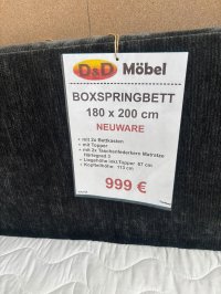 Boxspringbett 180x200 cm mit Bettkästen & Topper H3 - Bild 3