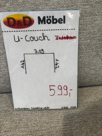 XL Wohnlandschaft U-Form Federkern Silbergrau - Bild 3