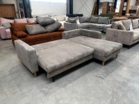 Schlafsofa Cord Betongrau mit Bettkasten & Schlaffunktion - Bild 3