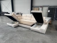 Wohnlandschaft Beige U-Form mit Schlaffunktion & Bettkästen - Bild 3