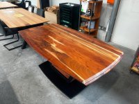Esstisch Akazie massiv 180x100 cm Bootsform Einzelstück - Bild 1