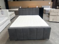 Boxspringbett 160x200 cm Grau mit 2 Bettkästen & Topper - Bild 5