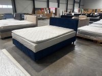 Boxspringbett 160x200 cm Blau mit Gel-Topper H3 - Bild 5
