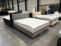 Boxspringbett 160x200 cm Grau mit Gel-Topper & Kaltschaum H3 - Bild 3