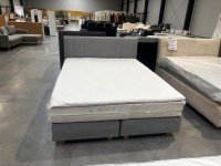Boxspringbett 160x200 cm Grau mit Gel-Topper & Kaltschaum H3 - Bild 4