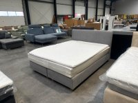 Boxspringbett 160x200 cm Grau mit Gel-Topper & Kaltschaum H3 - Bild 5