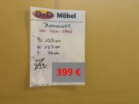 Voss Dielenschrank Fango/Anthrazit 125 cm NEU - Bild 4