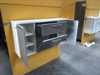 Voss Hänge-Schuhschrank Glasfront Taupe/Weiß 121 cm - Bild 3