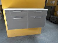 Voss Hänge-Schuhschrank Glasfront Weiß/Taupe 121 cm - Bild 2