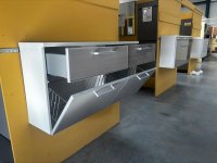 Voss Hänge-Schuhschrank Glasfront Weiß/Taupe 121 cm - Bild 3