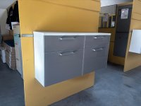 Voss Hänge-Schuhschrank Glasfront Weiß/Taupe 121 cm - Bild 5
