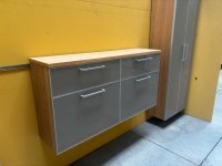 Voss Hänge-Schuhschrank Glasfront Eiche Bianco Taupe - Bild 2