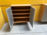 Voss Hänge-Schuhschrank Eiche Bianco / Taupe Glasfront - Bild 3
