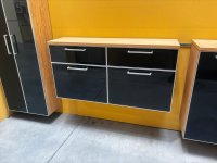 Hänge-Schuhschrank Voss Möbel Eiche Bianco Anthrazit Glasfront - Bild 2